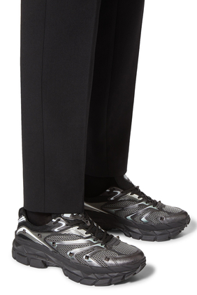حذاء سنيكرز برقبة منخفضة بشعار MS-2960 جلد عجل فالنتينو غارافاني